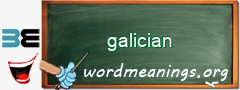 WordMeaning blackboard for galician